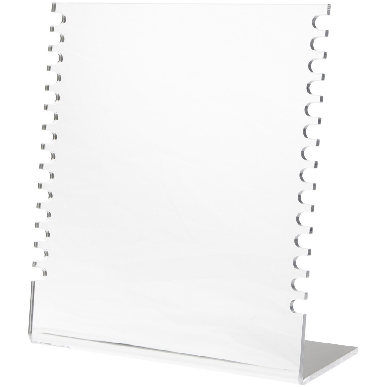 Plymor Acrylic Necklace Display Stand With Side Hooks (Mirrored), 10.625" W x 4" D x 11.75" H